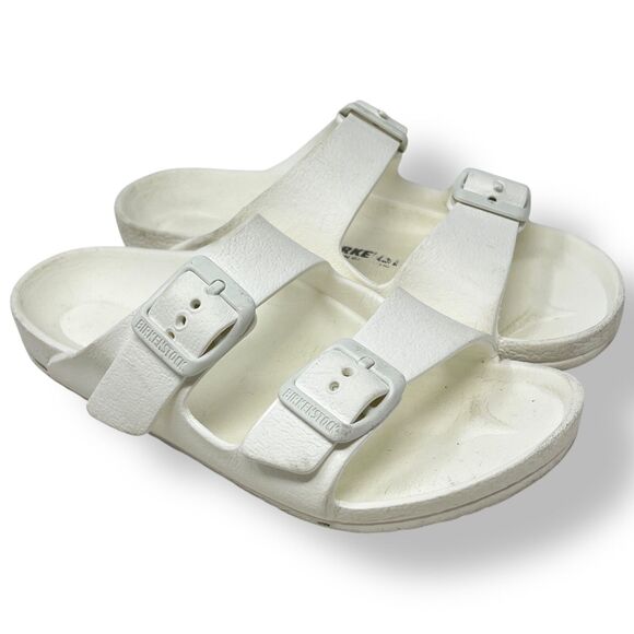Birkenstock Arizona Essentials Girls White Slides Size 30 Toddler 12 - Picture 1 of 8